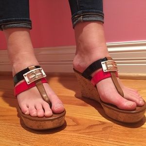 Tommy Hilfiger Cork Wedges - Brand New
